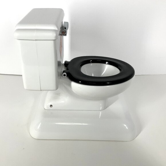 Original 1994 TOILET COIN BANK Makes Real Flushing Sound Novelty Commode Bank - Picture 2 of 10